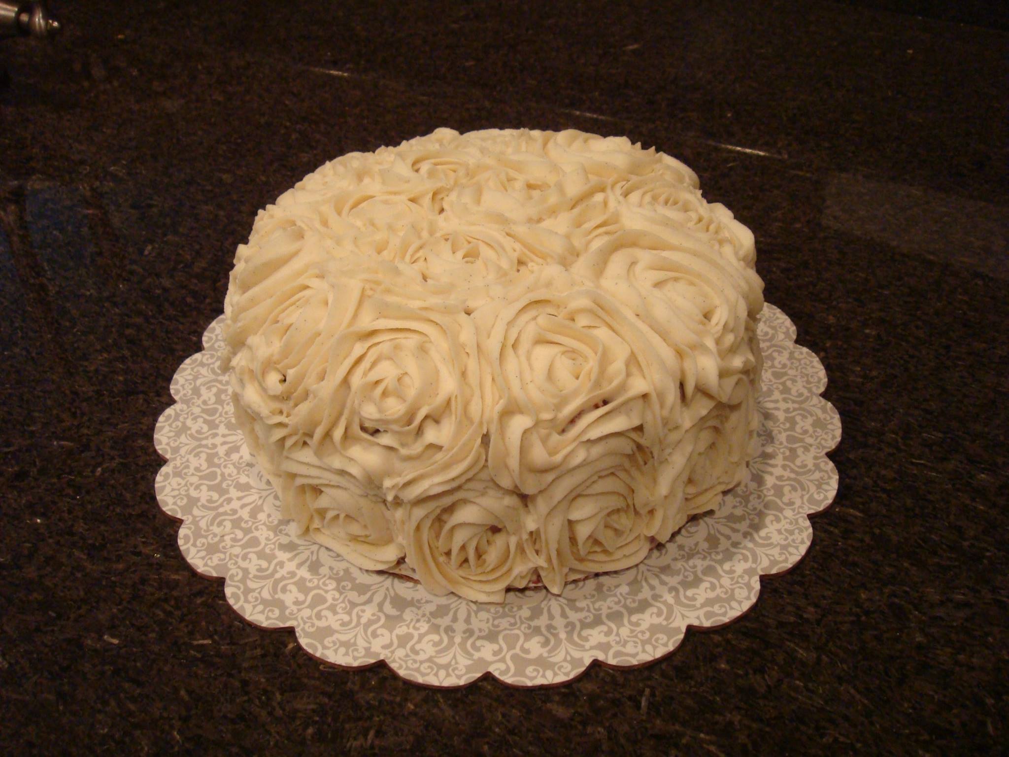 Vanilla Bean Roses Cake - any flavor