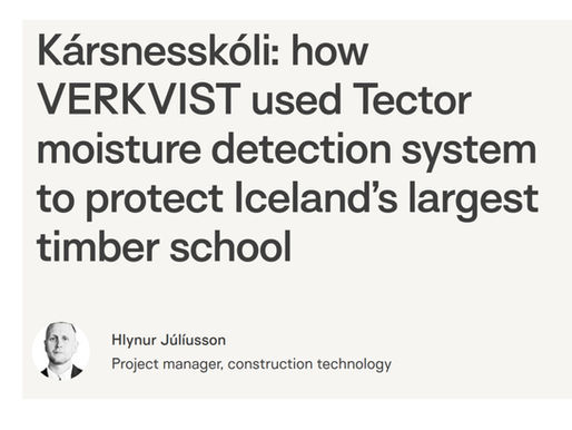 Hlynur setur upp rakanema í Kársnesskóla