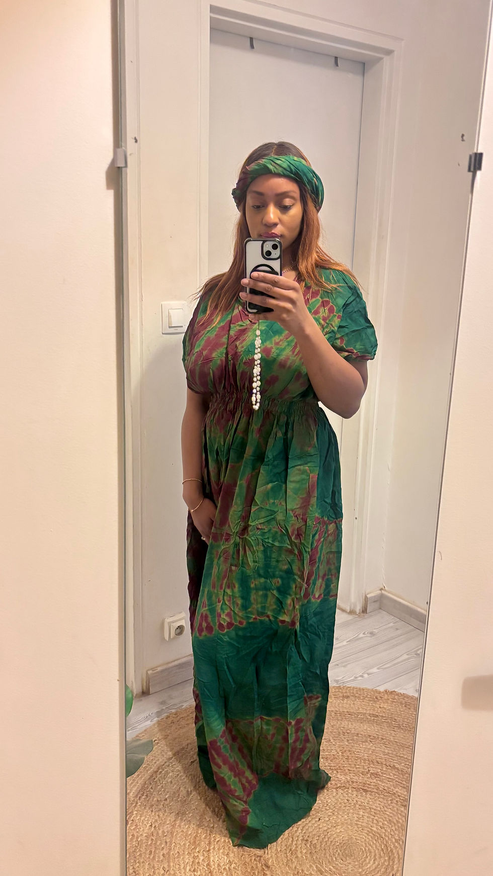 Miniature : Maison Farafina Robe Tiya - 100% coton fluide et légére avec son foulard