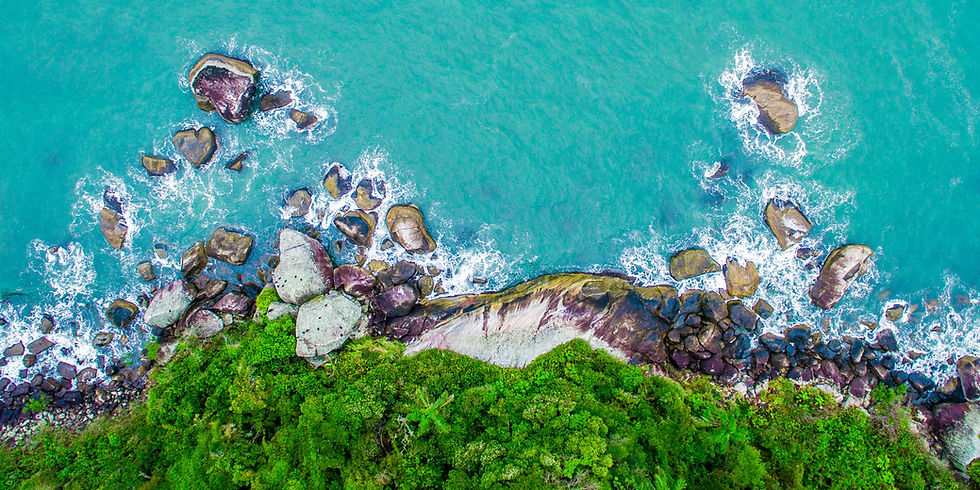 Rocky sea front at Ilha do Mel
