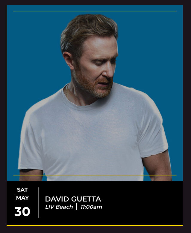 David Guetta Saturday, May 30, 2026 LIV Las Vegas