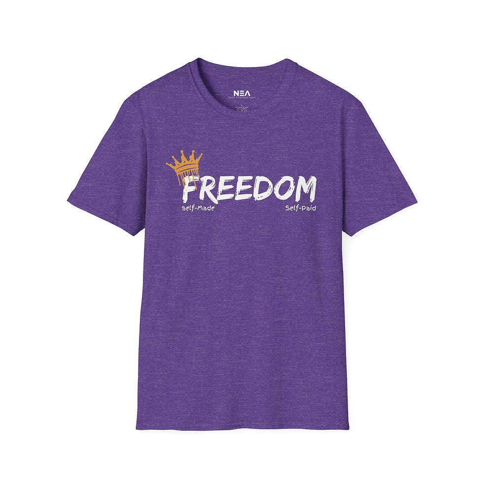 Thumbnail: Freedom T-Shirt – Self-Made & Self-Paid Tee for Hustlers (Dark Shirts)