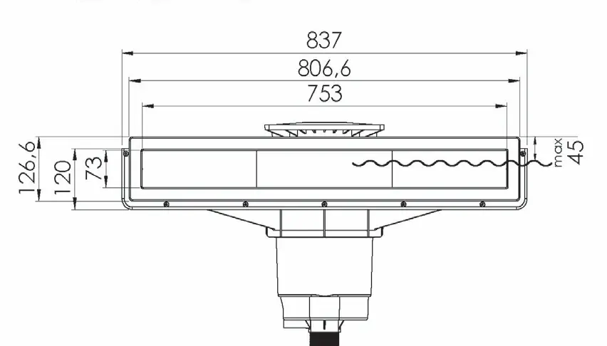Miniatura: Skimmer sfioratore in ABS - Weltico A800 Design