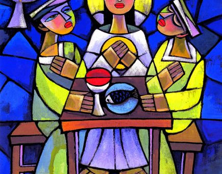 He Qi (Chinese-American, b1951), Supper at Emmaus 2, 2006