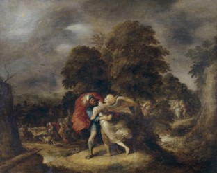 David Teniers the Elder (Belgian, 1582-1649), Jacob Wrestling with the Angel