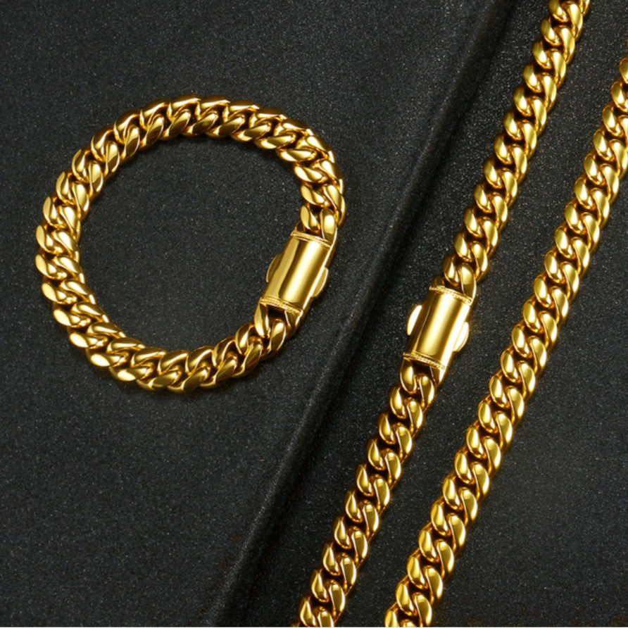 Thumbnail: 12MM MIAMI CUBAN CHAIN - IP Gold