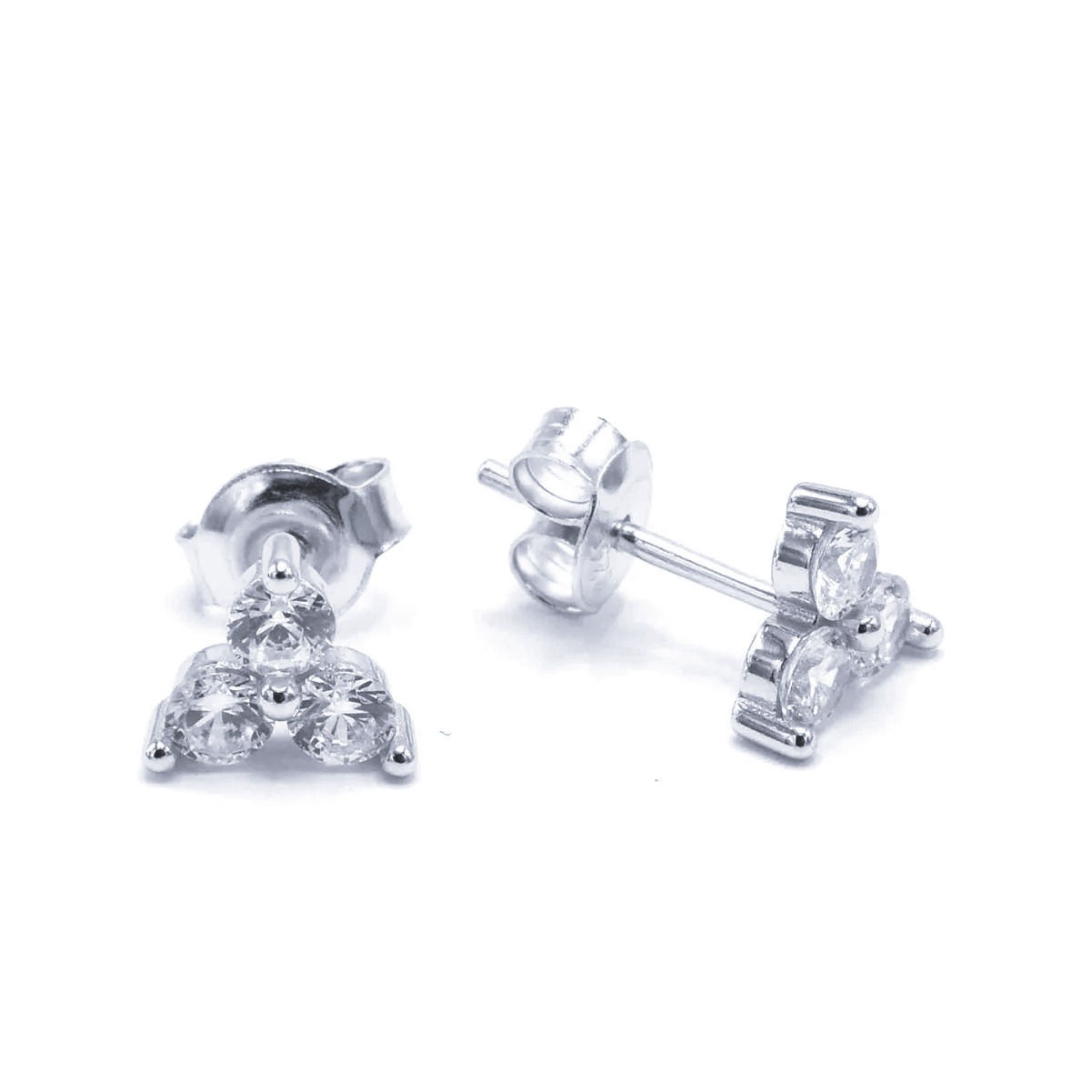 [Sterling Silver] 3STONE EARRINGS