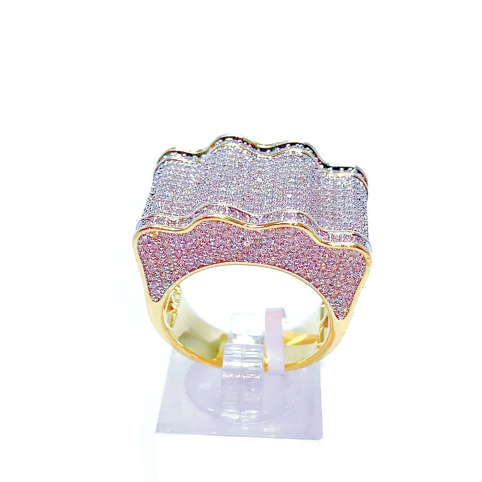 Thumbnail: WAVY SQUARE CZ RING