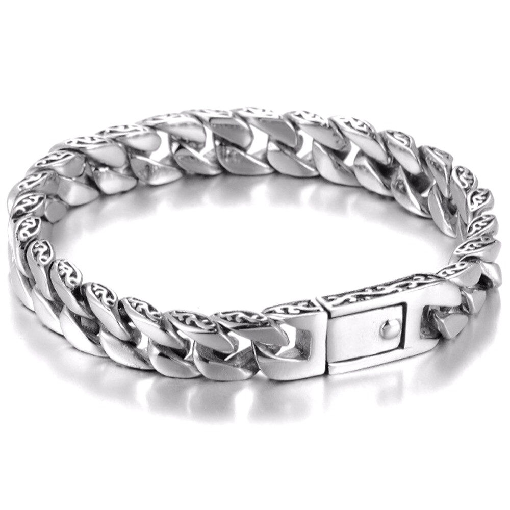 13MM WAVE SIDE PATTERNS BRACELET