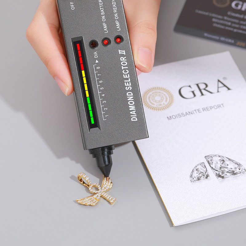 Thumbnail: [Moissanite] EGYPTIAN ANKH CROSS PENDANT