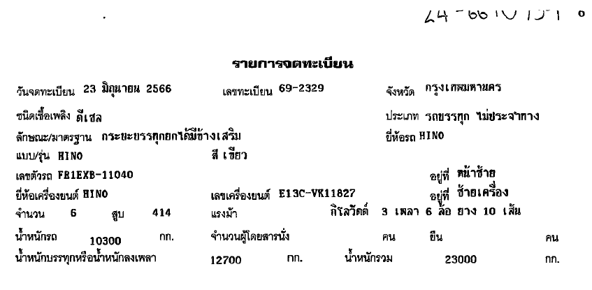 ภาพขนาดย่อ: HINO - (2023) PL24-6610739