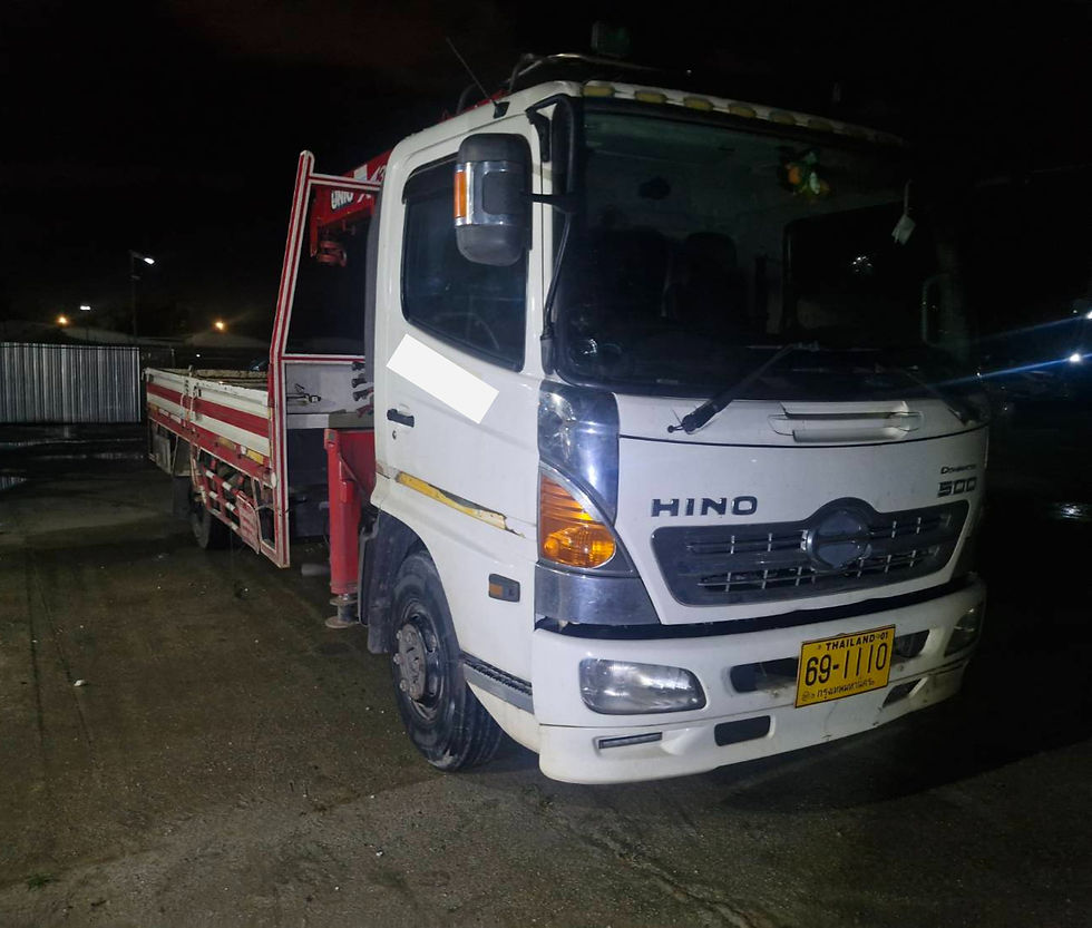 ภาพขนาดย่อ: HINO 6 ล้อ, กระบะเหล็กติดเครน (2016) HO10-6611087