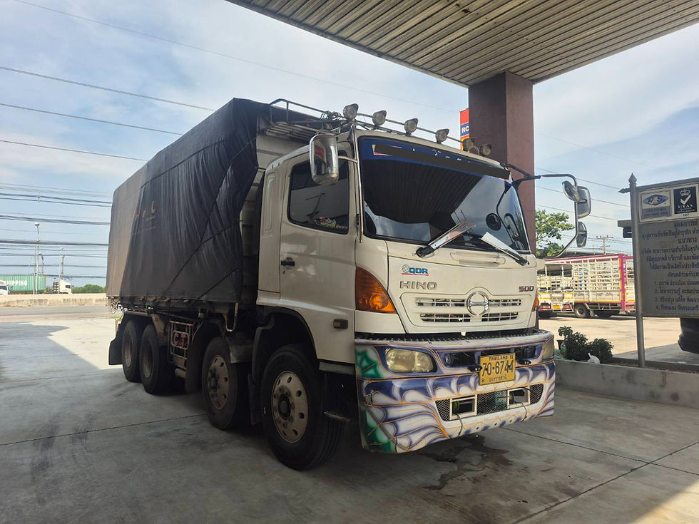 ภาพขนาดย่อ: HINO 12 ล้อ , กระบะบรรทุกยกได้มีข้างเสริม (2012) HO41-6620059