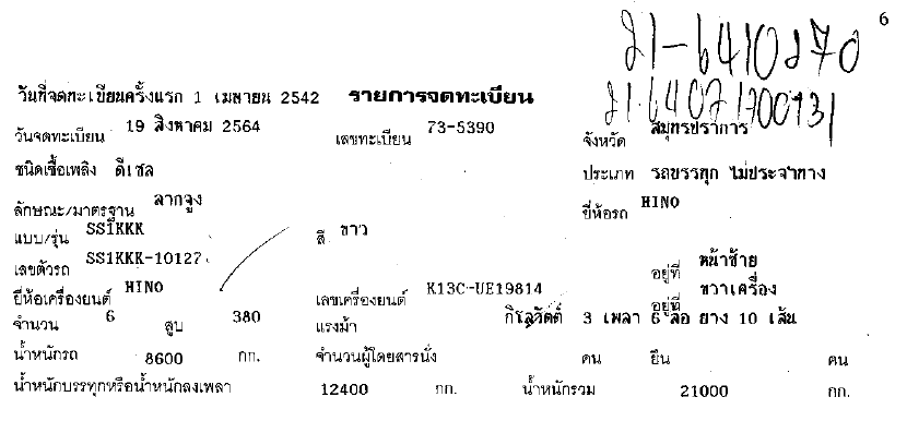 ภาพขนาดย่อ: HINO SS1KKK (1999) RY21-6410270