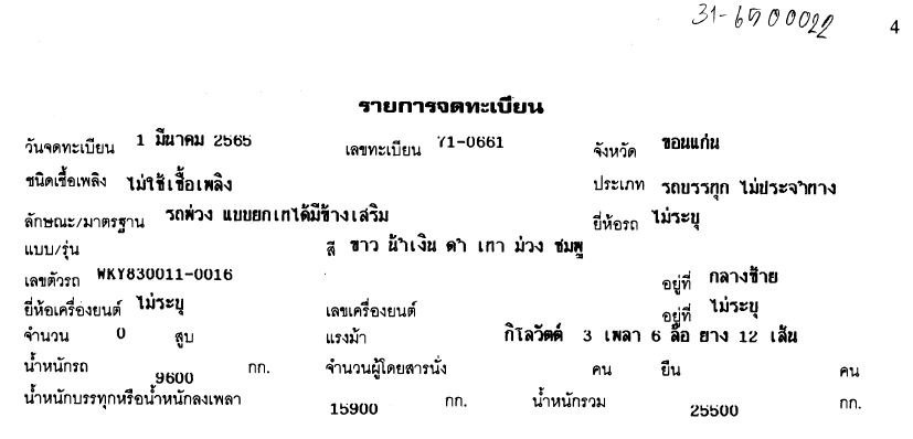 ภาพขนาดย่อ: OTHER หางพ่วง 3 เพลา กระบะเหล็กดั๊มพ์ (2022) HO31-6500022