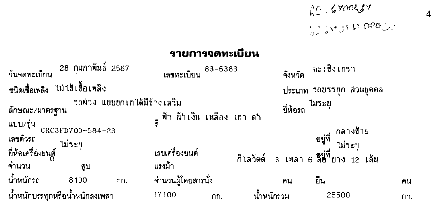 ภาพขนาดย่อ: OTHER หางดั๊มพ์ 3 เพลา   (2024) RY62-6700037
