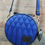 Miniature :   Sac SkinAss BABY BALL coton blue et cuir noir  / blue work  leather BABYBA