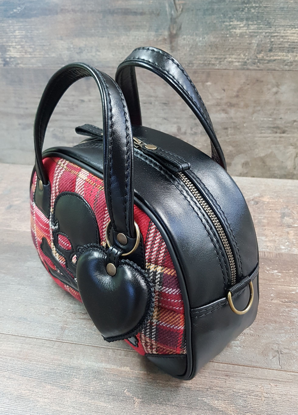 Miniature : Sac SkinAss MINI MISS en cuir et tissus / vintage black leather ba