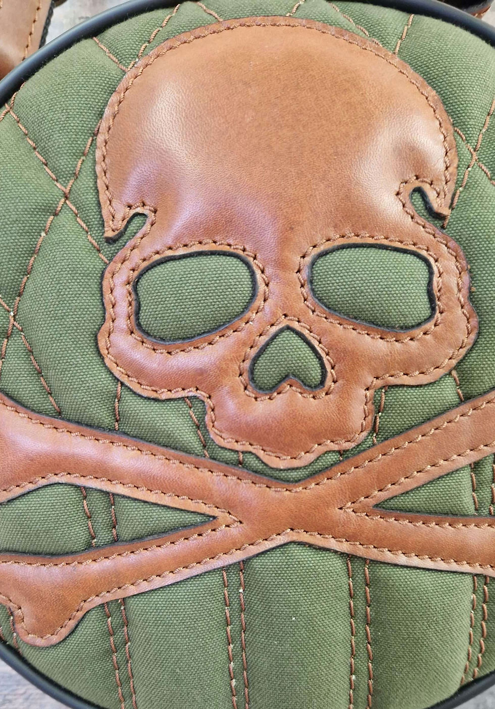 Miniature :   BABY BALL  cuir marron toile US/ leather 