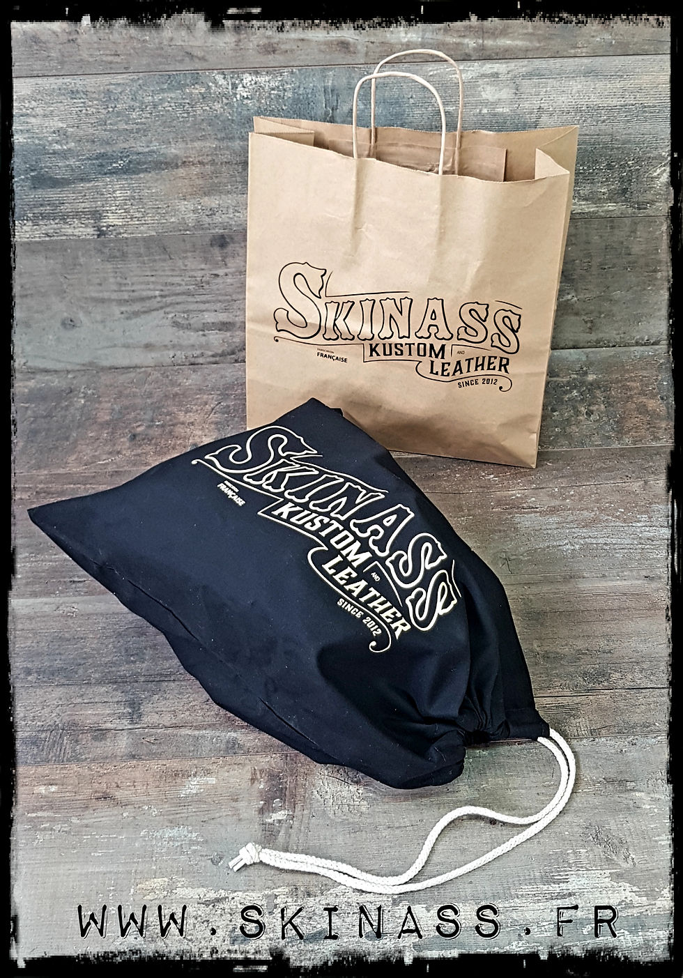 Miniature :  Sac SkinAss cuir léopard & noir / léopard  leathe