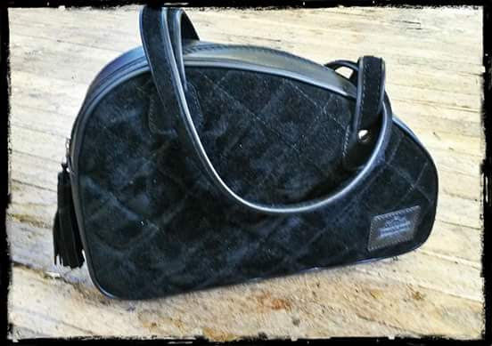 Miniature : Sac SkinAss réservoir nubuck noir / black handbag