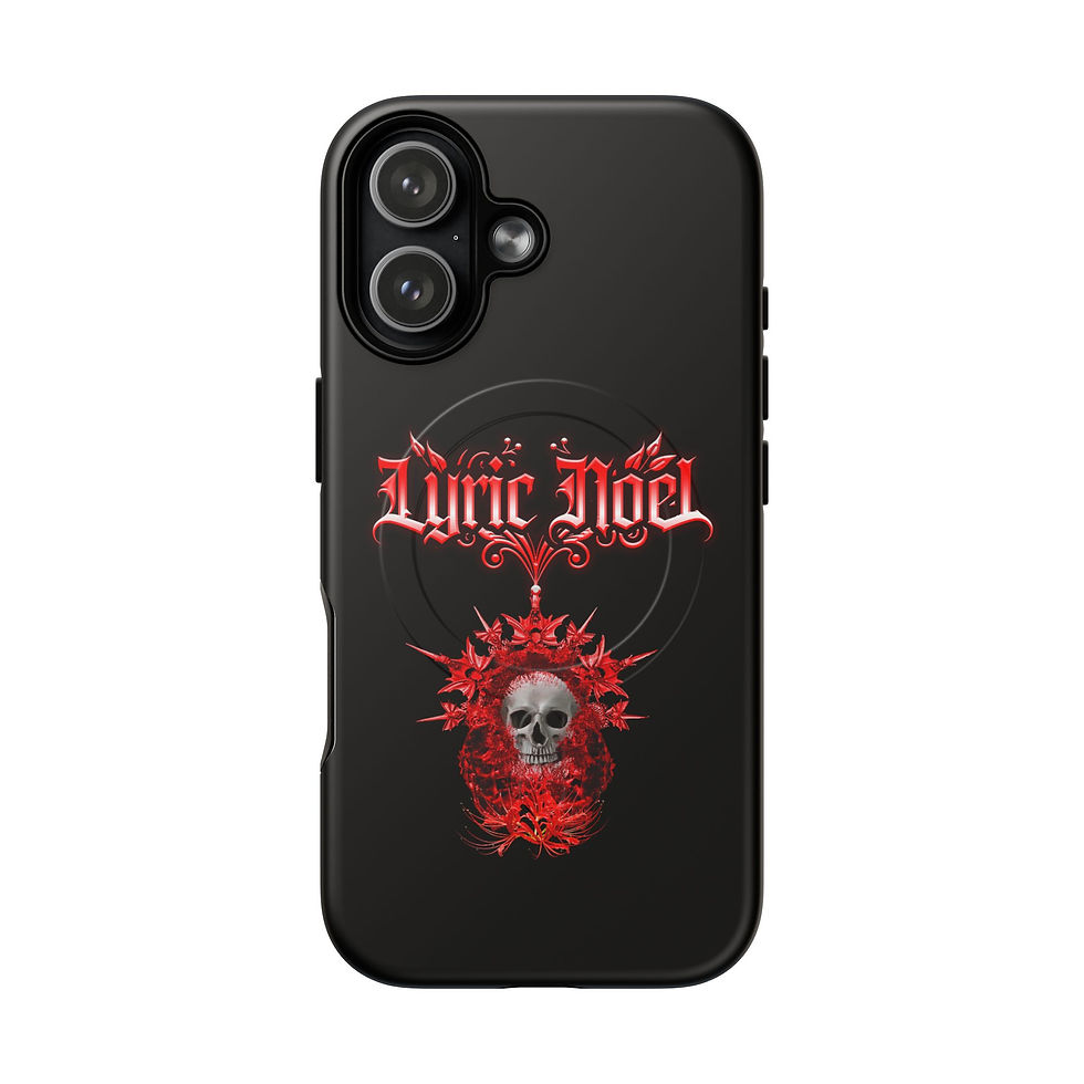 Thumbnail: Tough Magnetic Case — 'Lyric Poel' Red Gothic Skull Phone Case