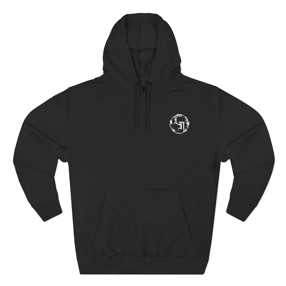 Thumbnail: Fleece Hoodie - Elegant Metal Band Logo Design