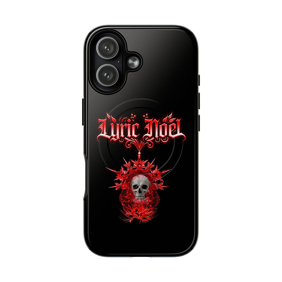 Thumbnail: Tough Magnetic Case — 'Lyric Poel' Red Gothic Skull Phone Case