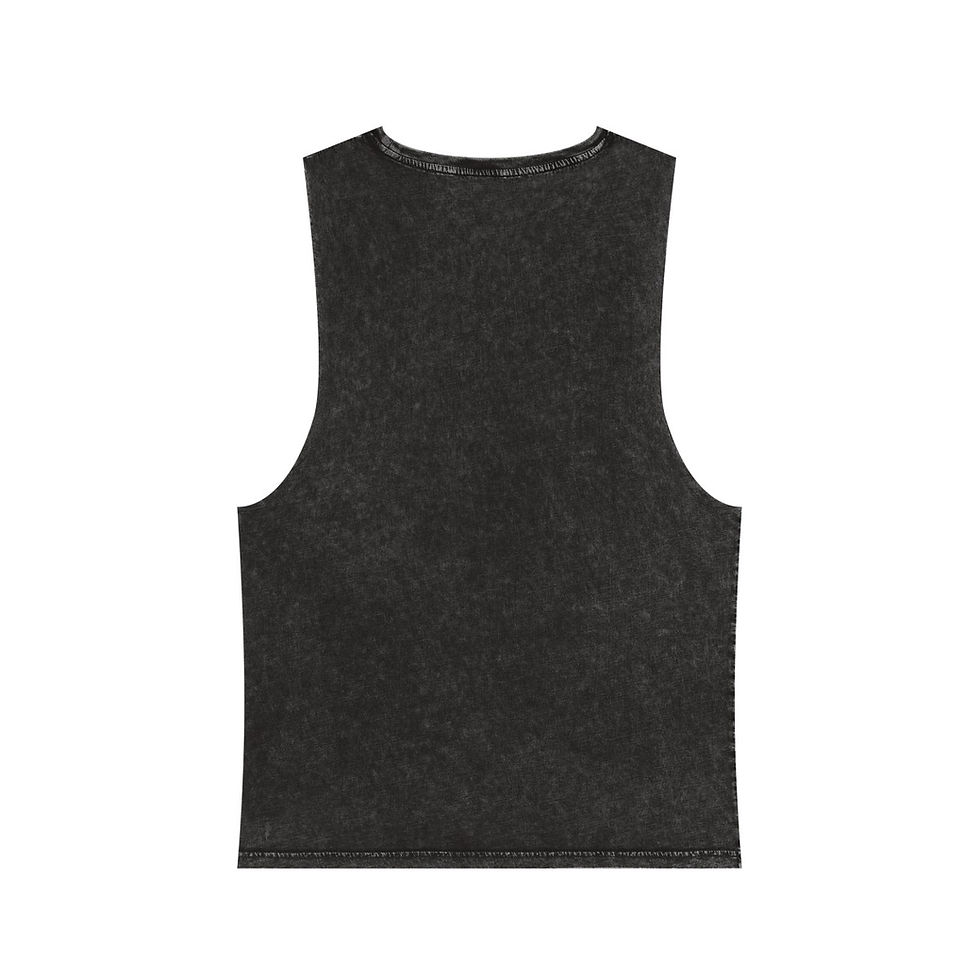 Thumbnail: Lyric Noel - Blue Logo - Unisex Stonewash Tank Top (SUMMER SALE!)