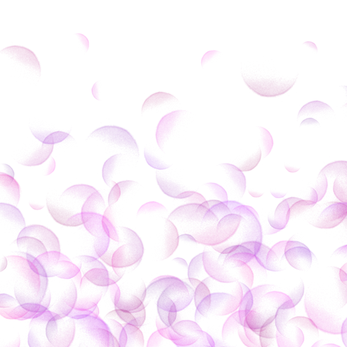 ピンクは透明な泡
