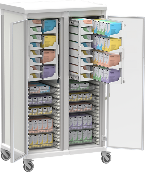 Double column narrow suture cart