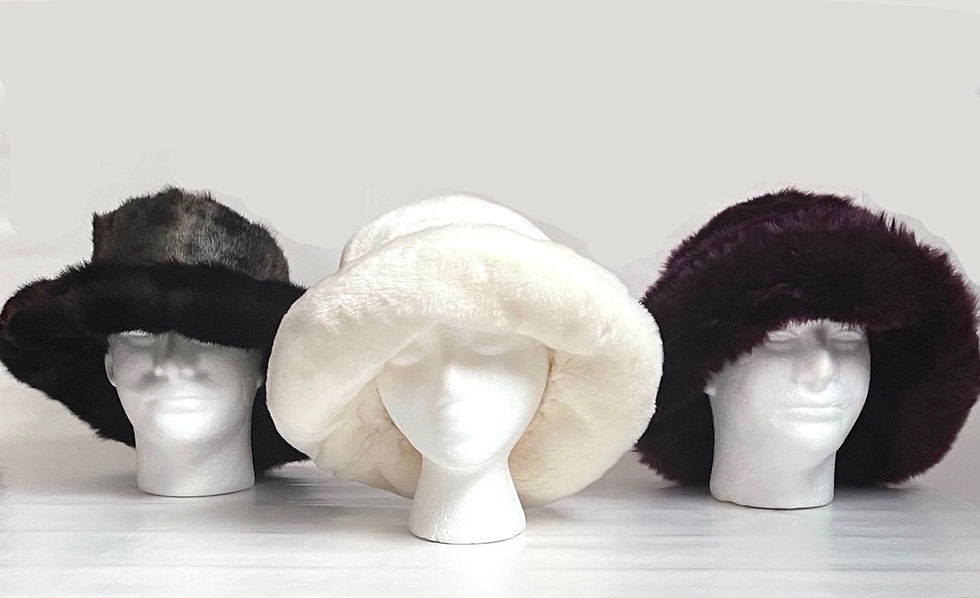 Swan Of The Valley Faux Fur Bucket Hats