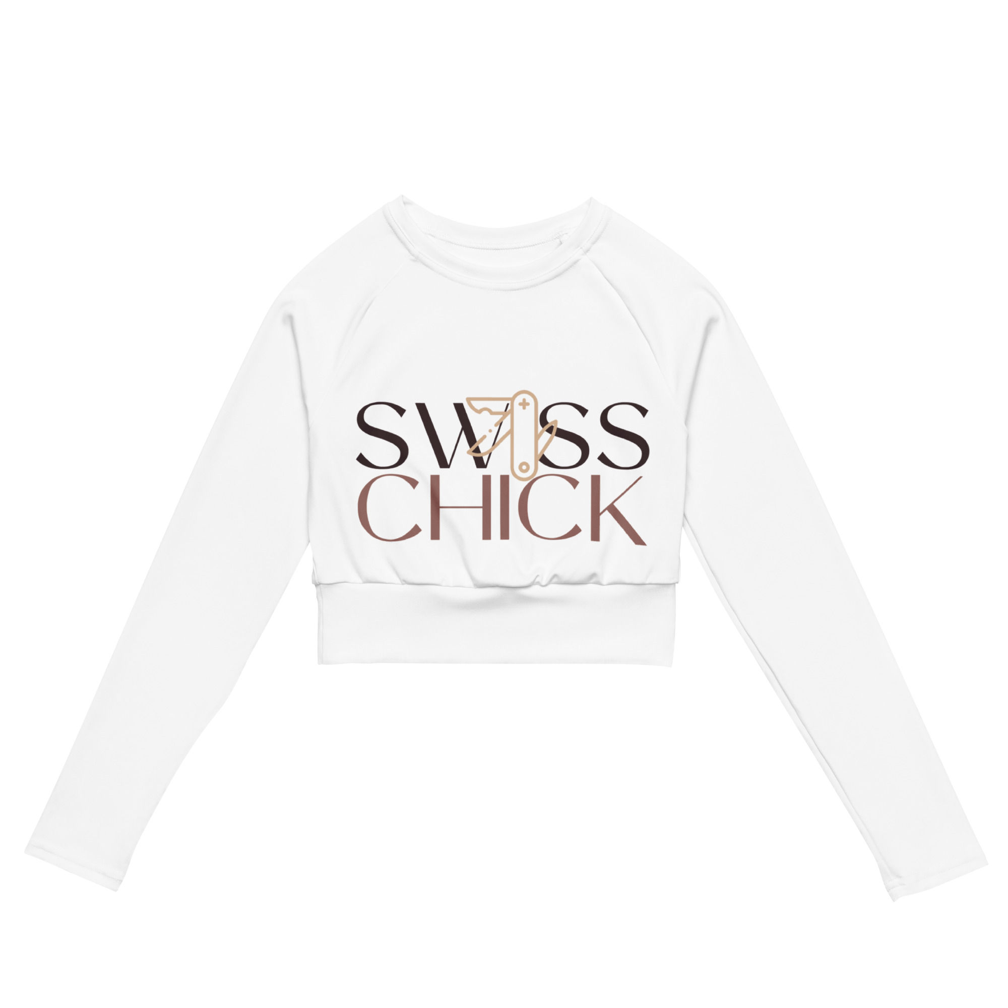 Recycled long-sleeve crop top