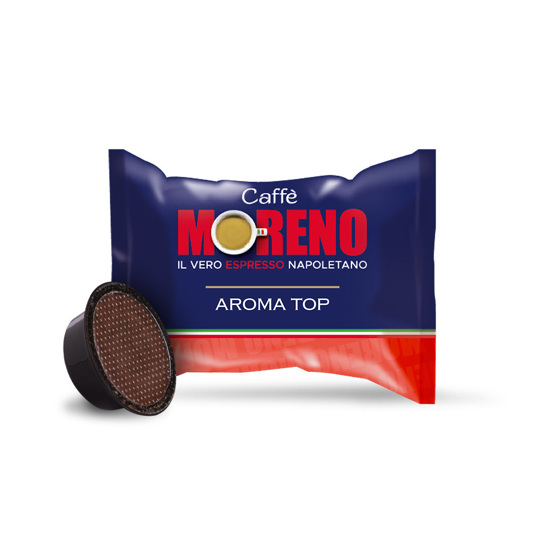 100 Moreno coffee capsules, Top blend, compatible with A Modo Mio [€0.18/capsule]