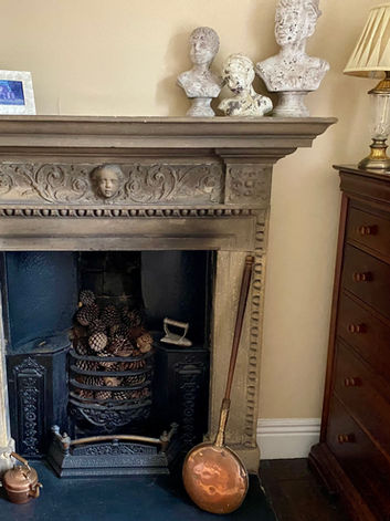 Master bedroom fireplace