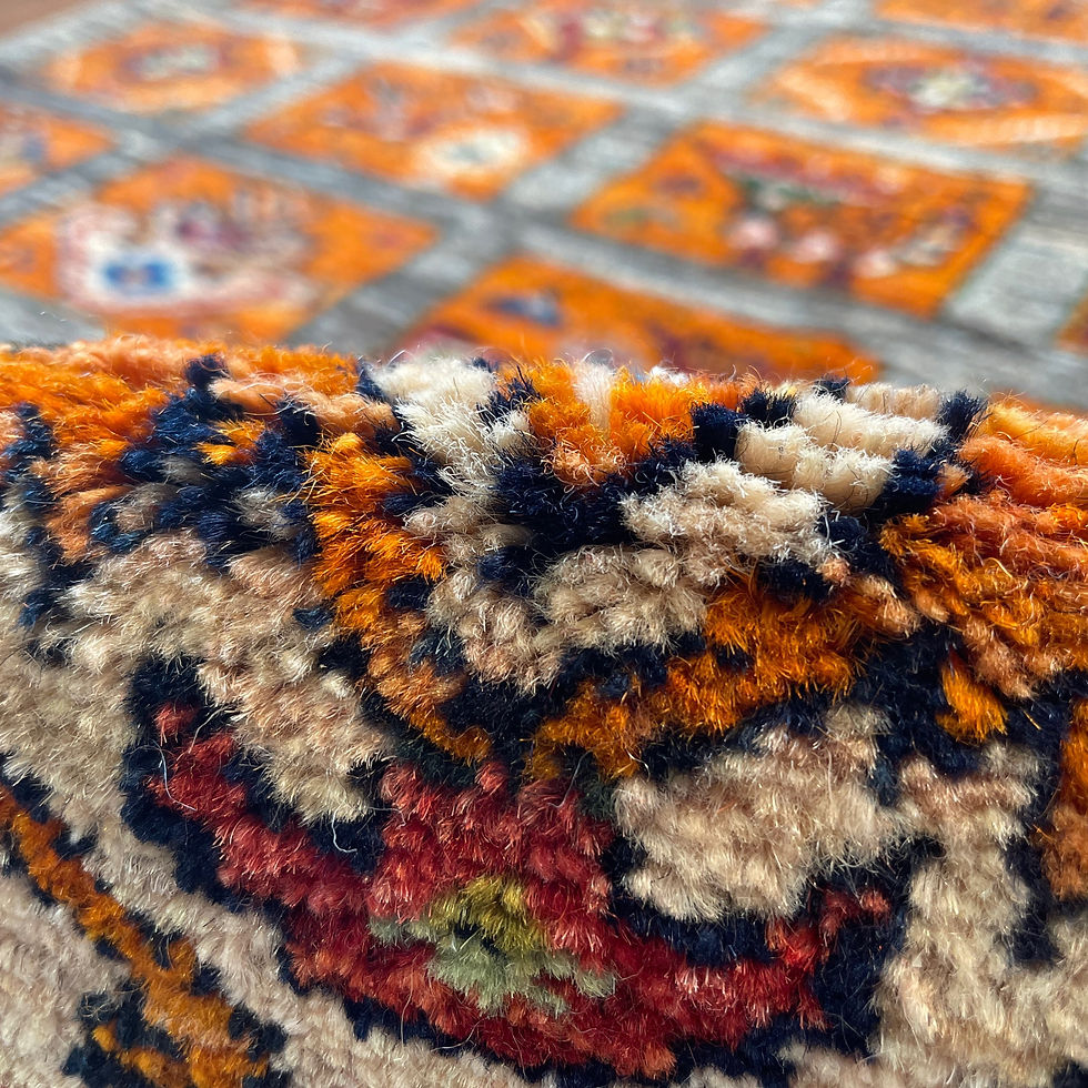 手織りペルシャ絨毯 ギャッベ リズバフ 新品 シーラーズ産 197×85cm