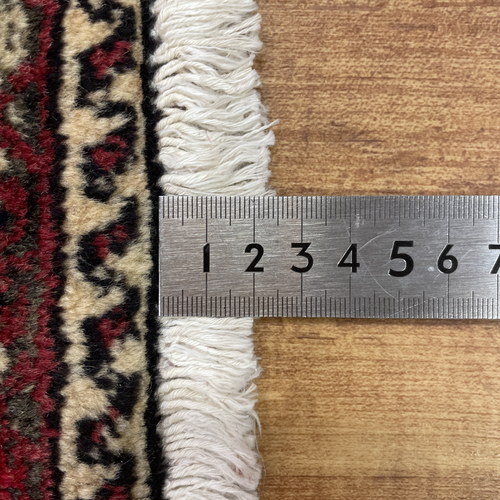 手織りペルシャ絨毯 中古 美品 トライバルラグ 133×92cm 