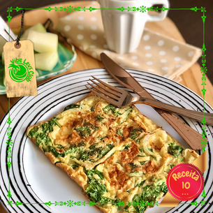 Omelete de Espinafre com Aveia