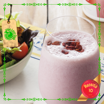 Shake de Morango com Framboesa e Goji Berry
