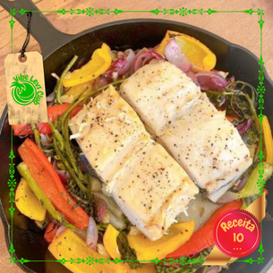 Bacalhau com Legumes Assados