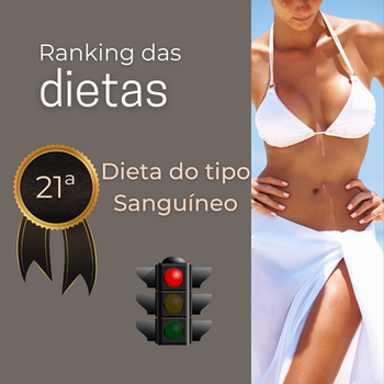 Ranking das Dietas - 21ª posição Dieta do Tipo Sanguíneo