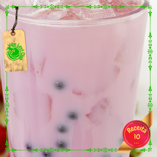 Smoothie de Morango com Flocos de Chocolate
