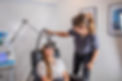 Woman receiving MeRT treatment.