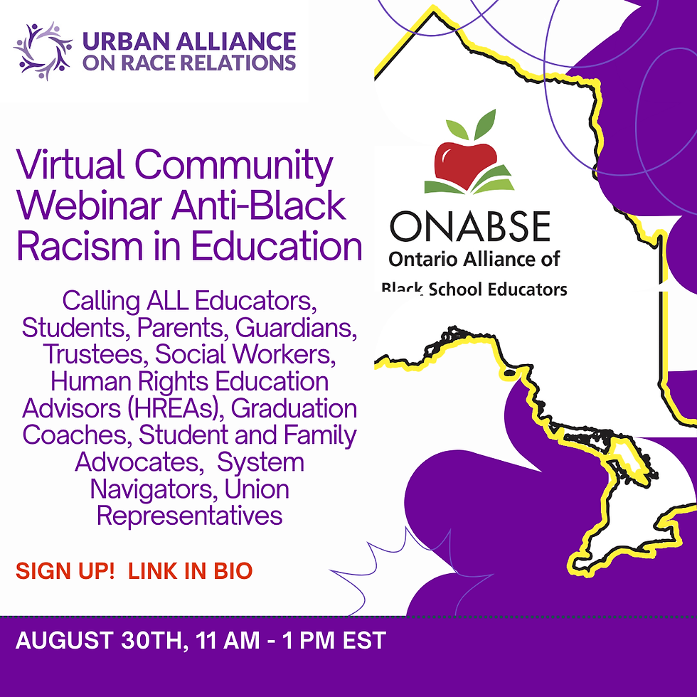 Virtual Community Webinar on Anti-Black Racism in Education