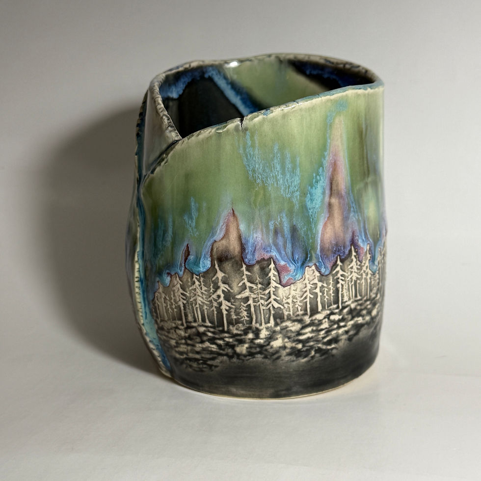 Thumbnail: VBM - AURORA SWOOP ASYMETRICAL WRAP VASE 4.5X4"