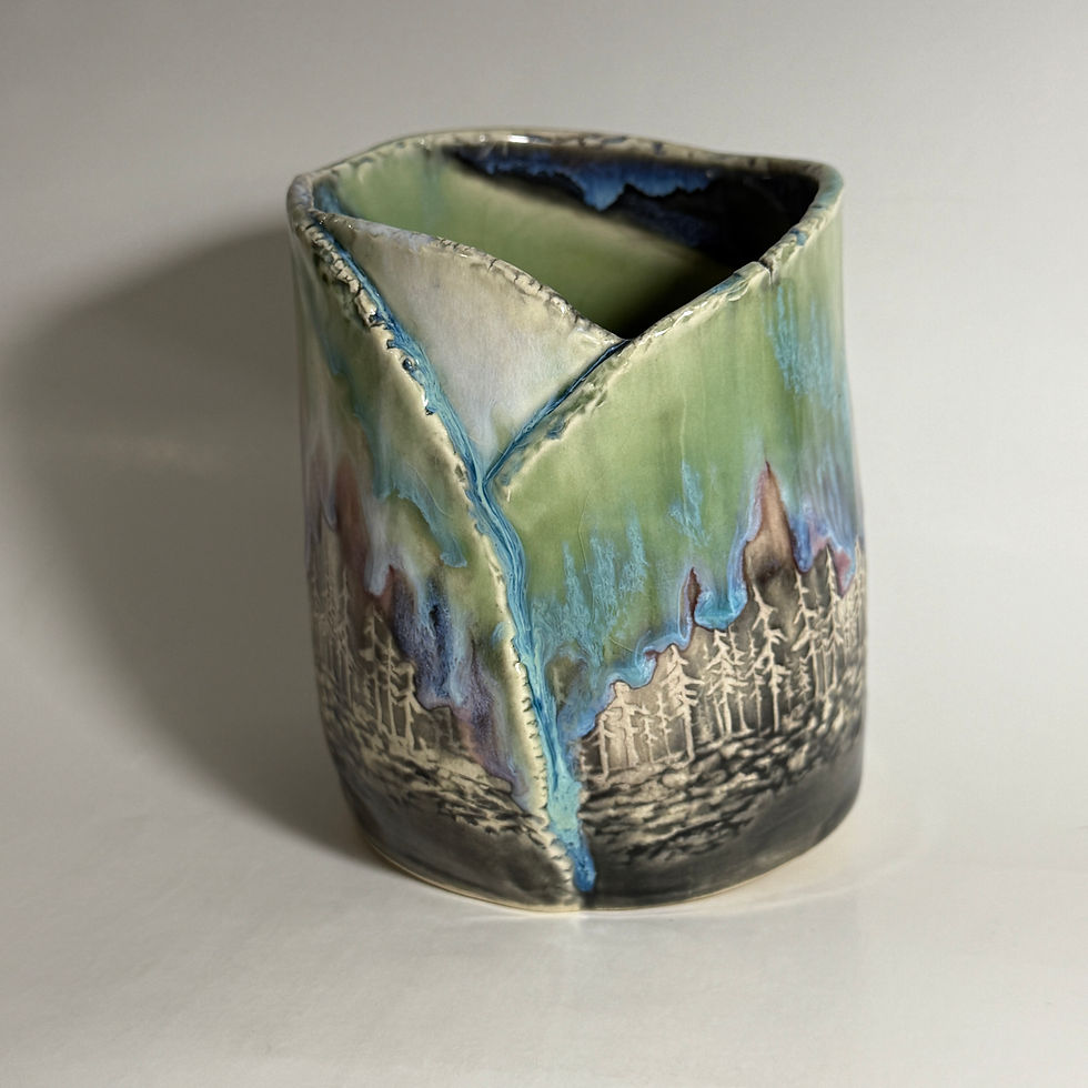 Thumbnail: VBM - AURORA SWOOP ASYMETRICAL WRAP VASE 4.5X4"