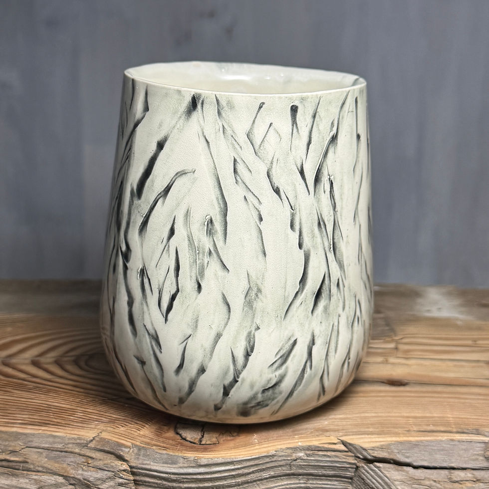 Thumbnail: TKF - ALL HAND CARVED TUMBLER SIPPER *THICK WALLS