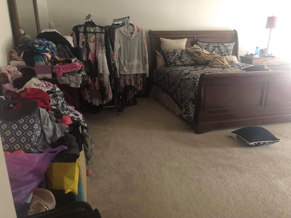 Master Bedroom Before Organization.
