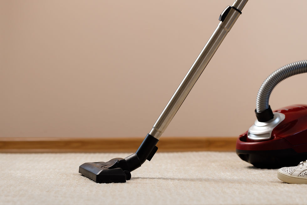 Red vacuum cleaner
