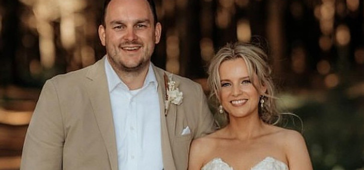 Wedding photo of couple